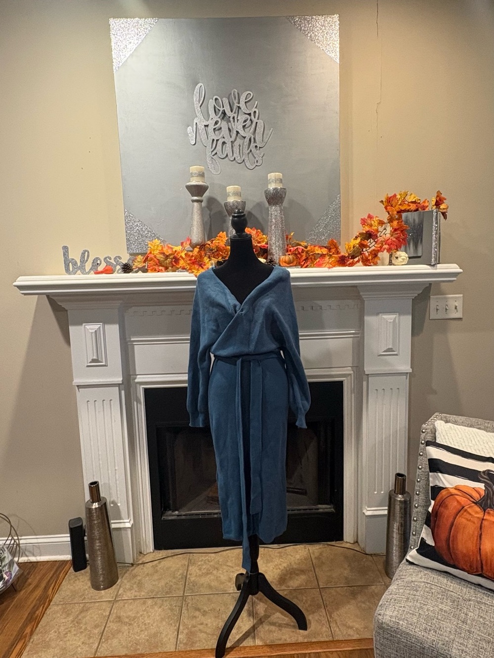 Fashion Nova Teal Wrap Belted Trench Coat